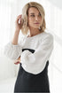 Image 6 of Summer linen dress features long sleeves and side pockets Malvina from Baltic Linen